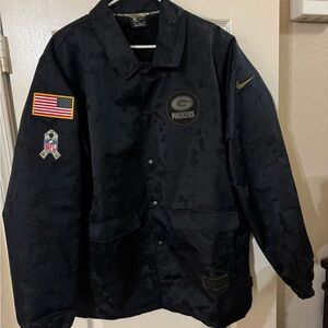 BLACK GREEN BAY PACKERS 2020 SALUTE TO SERVICE PERFORMANCE JACKET